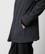 画像をギャラリービューアに読み込む, ATTACHMENT アタッチメントのPE STRETCH RIB COLLARLESS CARDIGAN - D.GRAY 公式通販サイトsession福岡セレクトショップ
