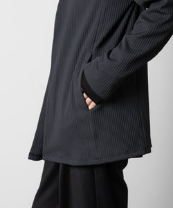 ATTACHMENT アタッチメントのPE STRETCH RIB COLLARLESS CARDIGAN - D.GRAY 公式通販サイトsession福岡セレクトショップ