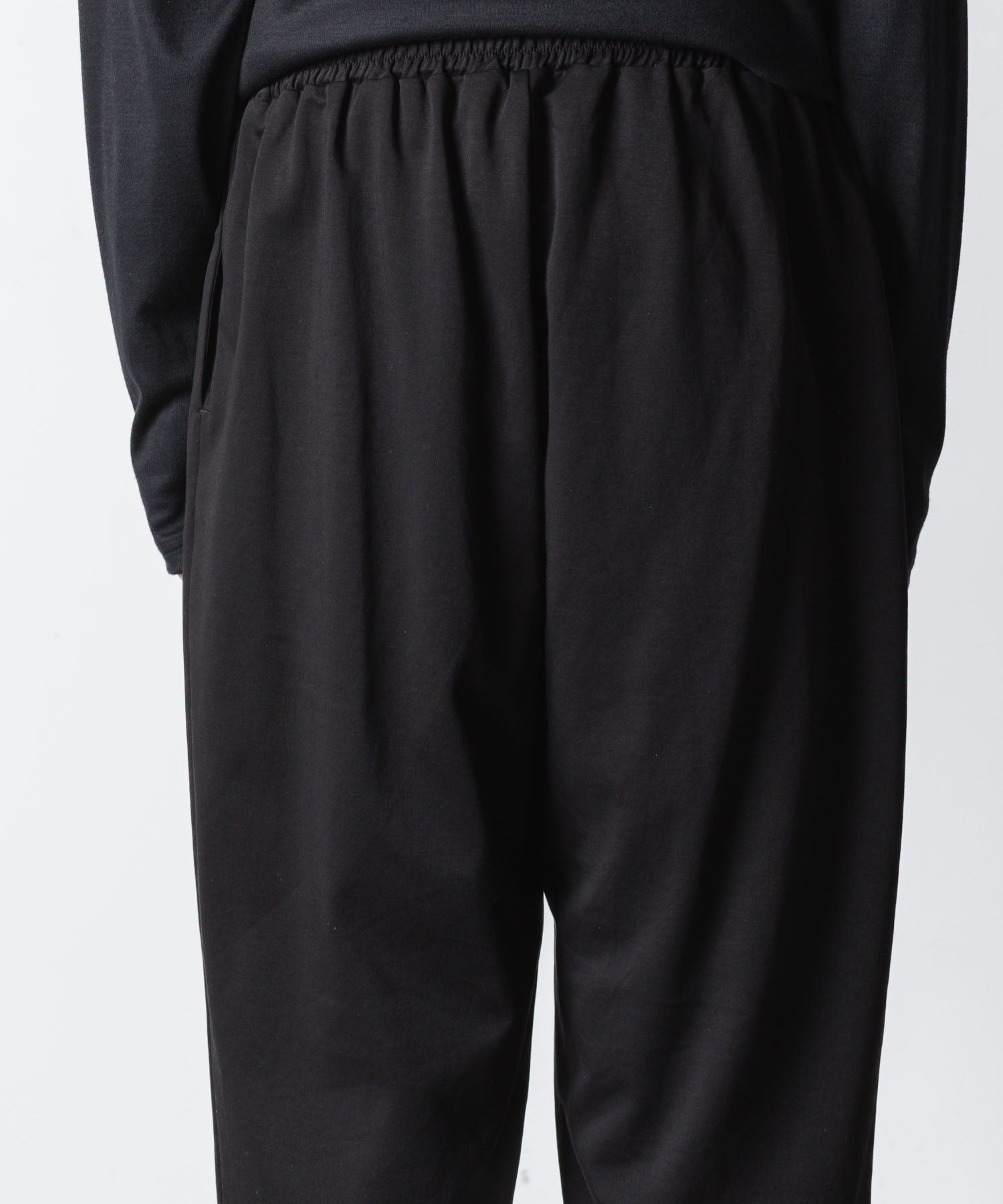 ATTACHMENT アタッチメントのCOTTON DOUBLE FACE LOUNGE TROUSERS - BLACKの公式通販サイトsession福岡セレクトショップ