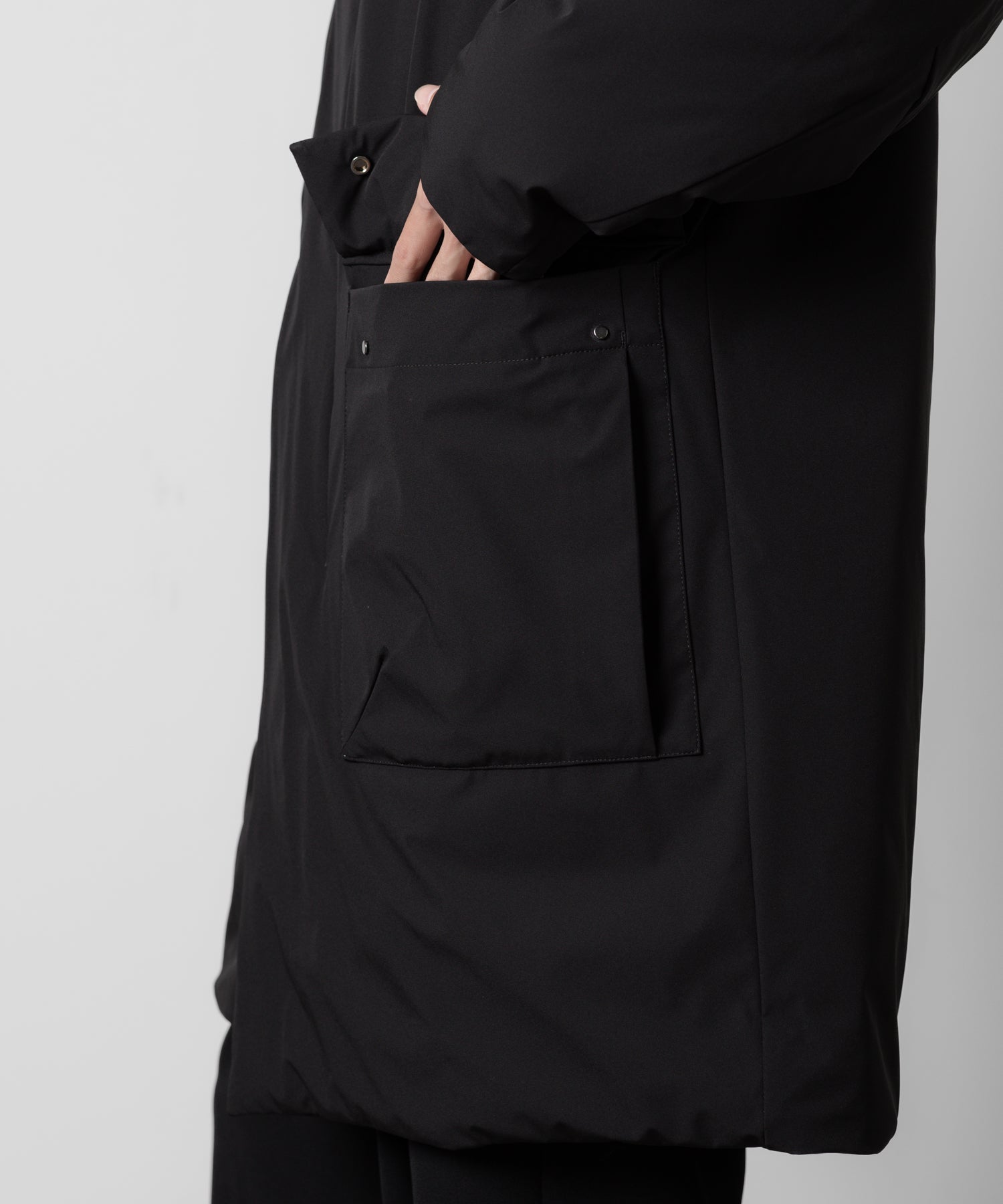 ATTACHMENT アタッチメントの3LAYER LIGHT TAFFETA UTILITY DOWN COAT - BLACK 公式通販サイトsession福岡セレクトショップ