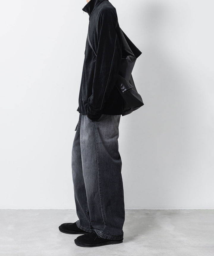 ATTACHMENT / EXCLUSIVE ITEMアタッチメントの11oz DENIM 1TUCK BELTED PANTS  - BLACKの公式通販サイトsession福岡セレクトショップ