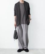 画像をギャラリービューアに読み込む, ATTACHMENT アタッチメントのPE STRETCH DOUBLE CLOTH BELTED STRAIGHT TROUSERS - L.GRAYの公式通販サイトsession福岡セレクトショップ
