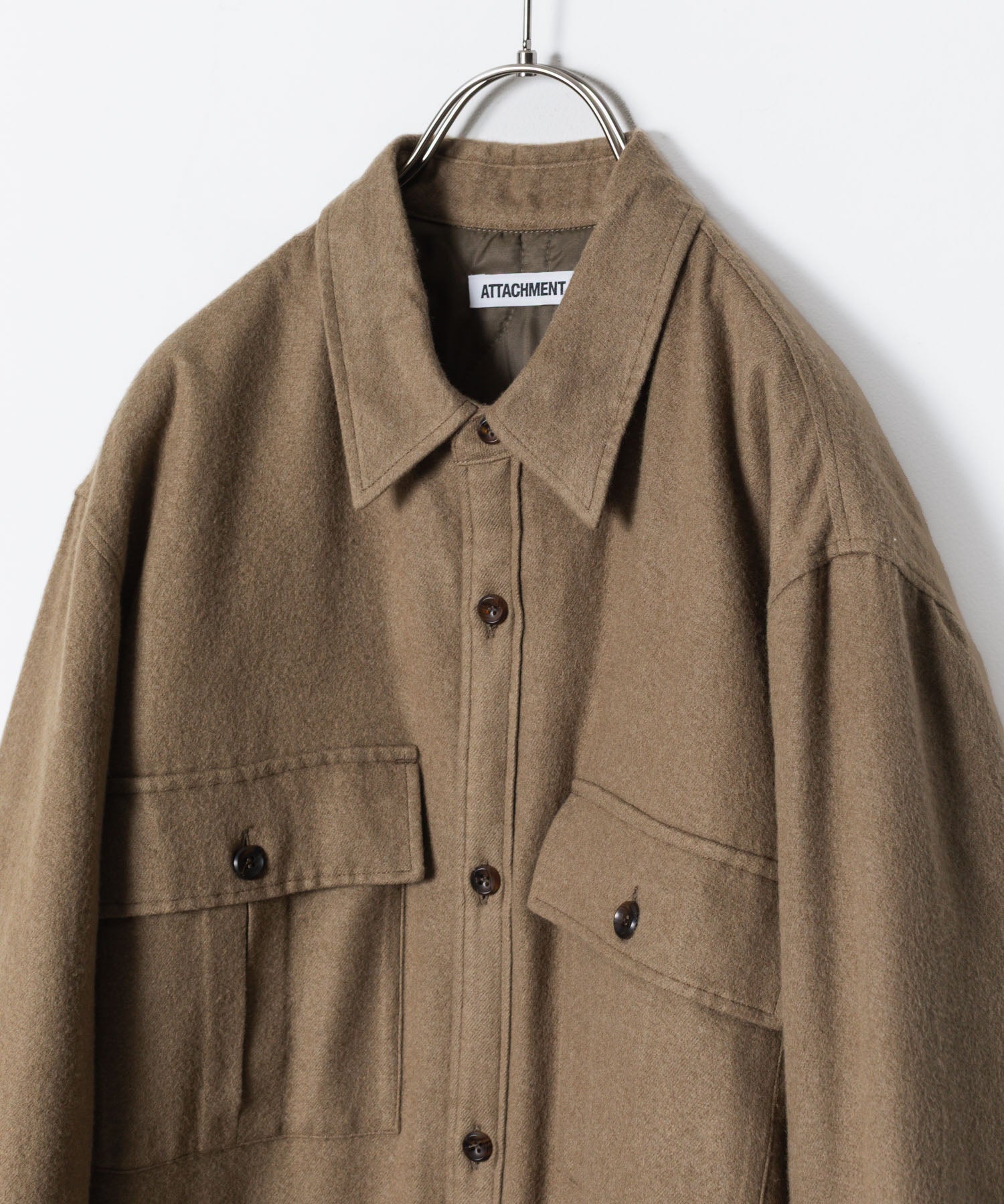 ATTACHMENT アタッチメントのRY/CO/SI FLANNEL PADDING L/S SHIRT - CAMELの公式通販サイトsession福岡セレクトショップ