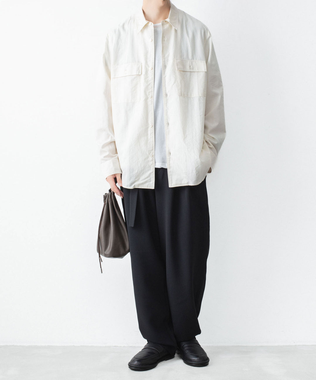 ATTACHMENT アタッチメントのCO/TEN JACQUARD LAWN PATCH POCKET L/S SHIRT - S.OFF WHITEの公式通販サイトsession福岡セレクトショップ