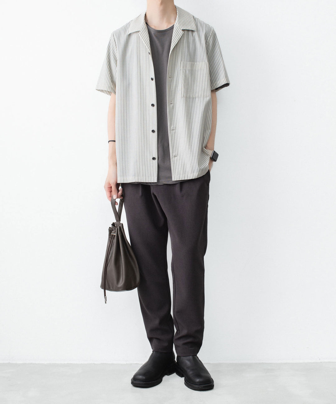 ATTACHMENT アタッチメントのPE STRETCH DOUBLE CLOTH REGULAR FIT EASY TROUSERS - D.BROWNの公式通販サイトsession福岡セレクトショップ