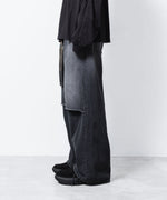 画像をギャラリービューアに読み込む, VEIN ヴェインの11OZ DENIM CUT OFF BAGGY TROUSERS - BLACKの公式通販サイトsession福岡セレクトショップ
