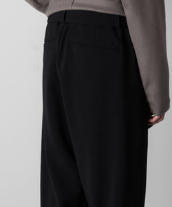 ATTACHMENT アタッチメントのPE STRETCH DOUBLE CLOTH BELTED TAPERED FIT TROUSERS - BLACK 公式通販サイトsession福岡セレクトショップ