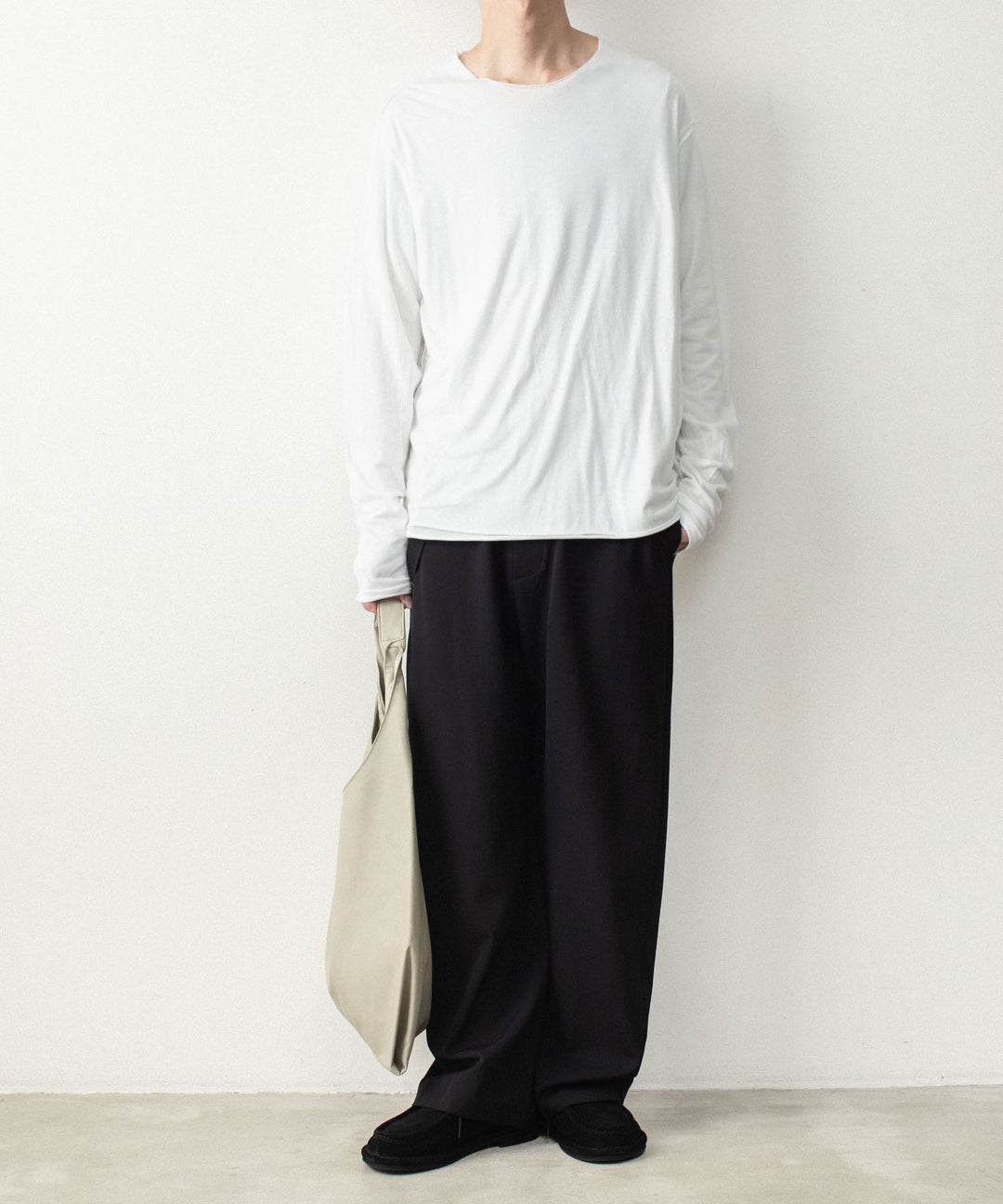 ATTACHMENT アタッチメントのCO/CU JERSEY SLIM FIT LAYERED L/S TEE - WHITEの公式通販サイトsession福岡セレクトショップ