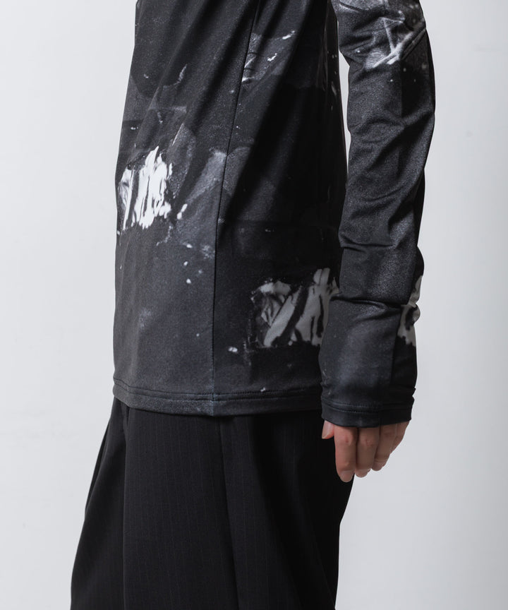 VEIN ヴェインのPRINTED COOLMAX STRETCH JERSEY VPW HIGH NECK L/S TEE - BLACKの公式通販サイトsession福岡セレクトショップ