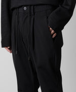 画像をギャラリービューアに読み込む, ATTACHMENT アタッチメントのNY/CO STRETCH JERSEY REGULAR FIT EASY TROUSERS - BLACK 公式通販サイトsession福岡セレクトショップ
