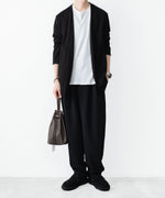画像をギャラリービューアに読み込む, ATTACHMENT アタッチメントのCOTTON DOUBLE FACE COLLARLESS CARDIGAN - BLACKの公式通販サイトsession福岡セレクトショップ
