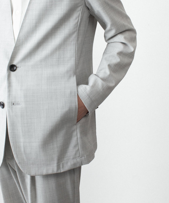ATTACHMENT アタッチメントのWO/TA STRETCH TRO COLLARLESS JKT - X.GRAYの公式通販サイトsession福岡セレクトショップ
