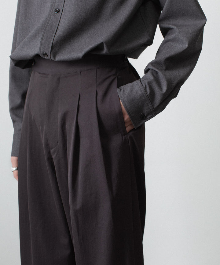 ATTACHMENT アタッチメントのPE/CO/LI DRY TWILL WIDE TROUSERS - BLACKの公式通販サイトsession福岡セレクトショップ