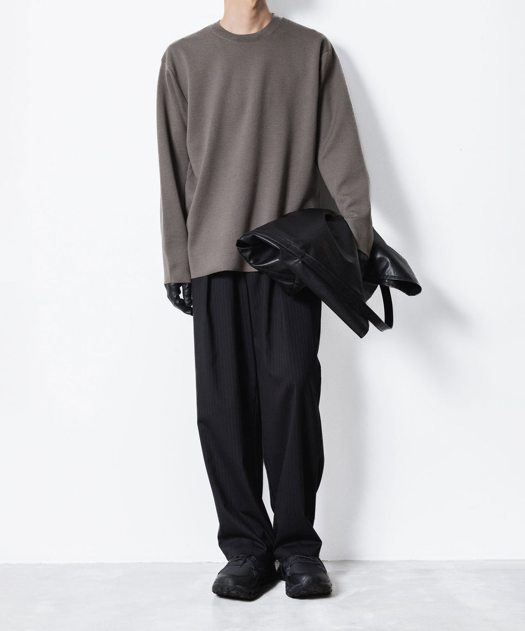 ATTACHMENT アタッチメントのWOxPE DOUBLE FACE KNIT CREW NECK PULLOVER - KHAKI GRAYの公式通販サイトsession福岡セレクトショップ