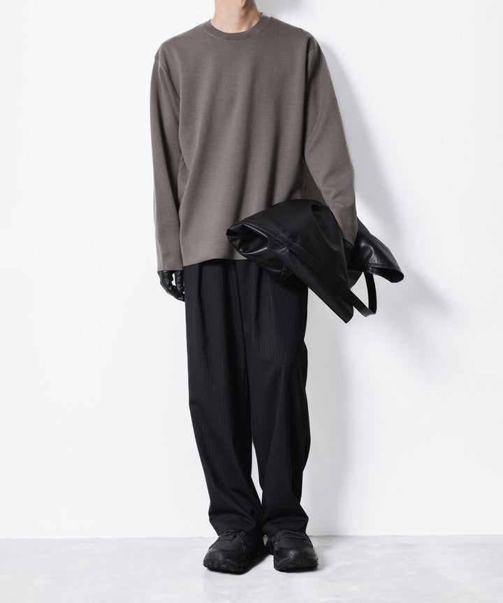 ATTACHMENT アタッチメントのWOxPE DOUBLE FACE KNIT CREW NECK PULLOVER - KHAKI GRAYの公式通販サイトsession福岡セレクトショップ