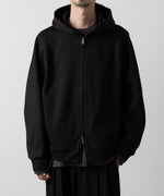 画像をギャラリービューアに読み込む, ATTACHMENT アタッチメントのCO/PE DOUBLE KNIT ZIP UP HOODIE - BLACK 公式通販サイトsession福岡セレクトショップ
