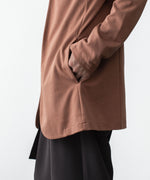 画像をギャラリービューアに読み込む, ATTACHMENT アタッチメントのCOTTON DOUBLE FACE COLLARLESS CARDIGAN - BROWNの公式通販サイトsession福岡セレクトショップ
