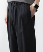 画像をギャラリービューアに読み込む, ATTACHMENT アタッチメントの2/90 WO TWIST TWILL EASY TROUSERS - BLACKの公式通販サイトsession福岡セレクトショップ
