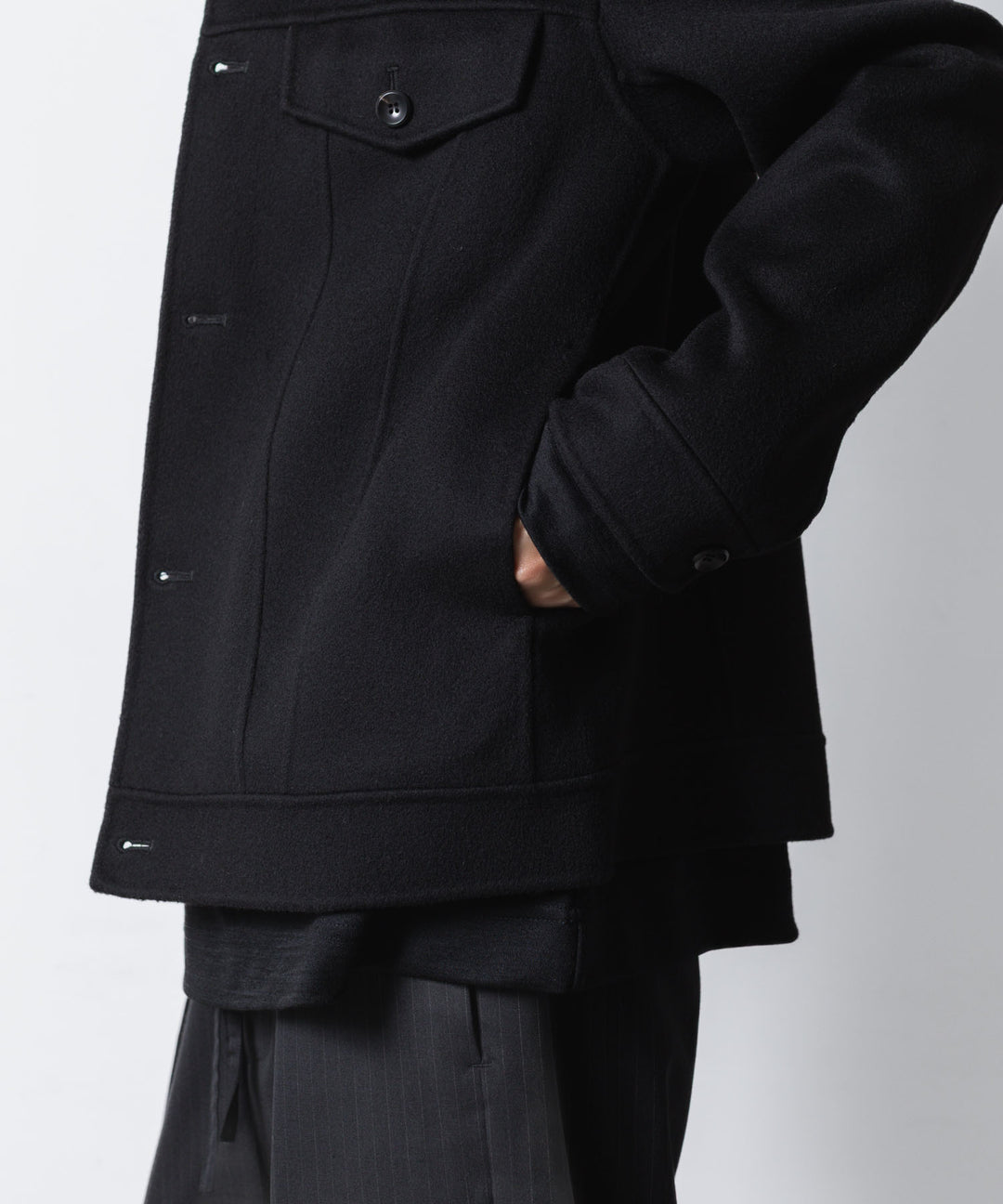 ATTACHMENT アタッチメントのWO/CA DOUBLE FACE BEAVER TRACKER JACKET - BLACKの公式通販サイトsession福岡セレクトショップ