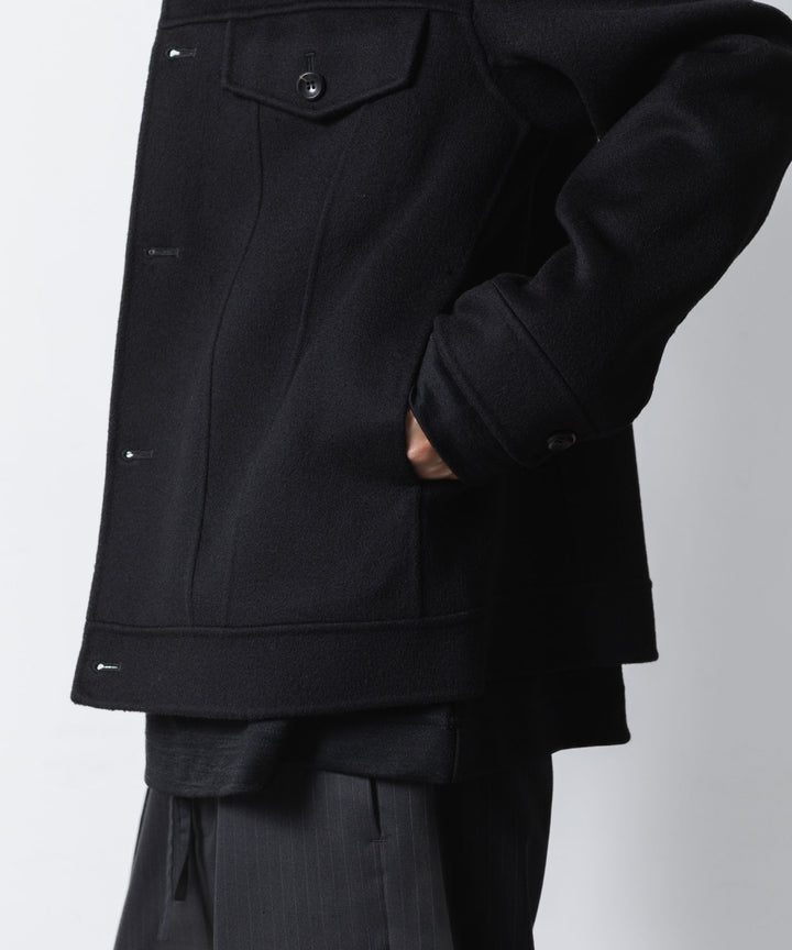 ATTACHMENT アタッチメントのWO/CA DOUBLE FACE BEAVER TRACKER JACKET - BLACKの公式通販サイトsession福岡セレクトショップ