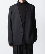 画像をギャラリービューアに読み込む, ATTACHMENT アタッチメントのT/W/SI STRETCH GABARDINE COLLARLESS JKT - S.BLACKの公式通販サイトsession福岡セレクトショップ
