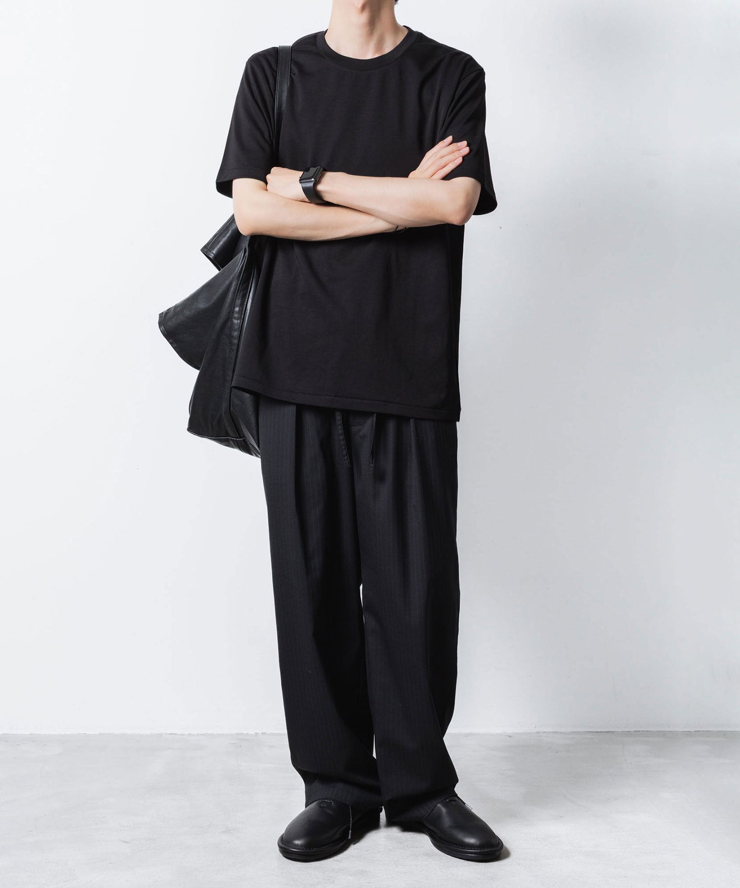 ATTACHMENT アタッチメントのCOTTON DOUBLE FACE SLIM FIT S/S TEE - BLACKの公式通販サイトsession福岡セレクトショップ