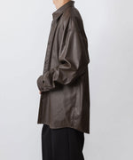 画像をギャラリービューアに読み込む, VEIN-ヴェイン SYNTHETIC LEATHER L/S SHIRTのBROWN 公式通販サイトsession福岡セレクトショップ
