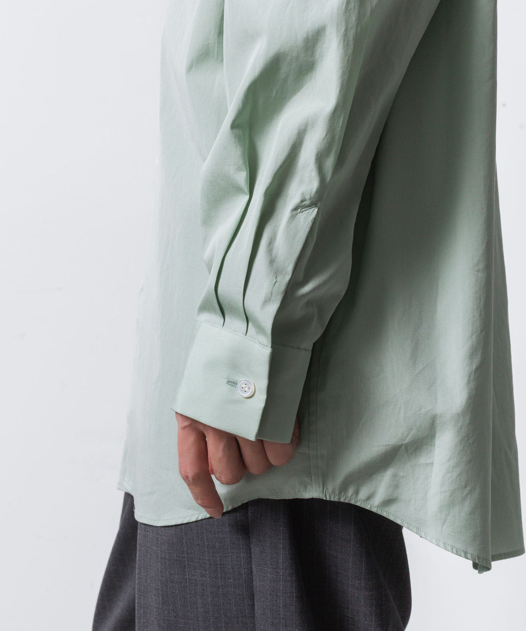 ATTACHMENT アタッチメントの140/2 GIZA BROAD L/S SHIRT - L.GREENの公式通販サイトsession福岡セレクトショップ