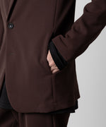 画像をギャラリービューアに読み込む, ATTACHMENT アタッチメントのPE STRETCH DOUBLE CLOTH 2B JACKET - BROWN 公式通販サイトsession福岡セレクトショップ
