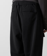 画像をギャラリービューアに読み込む, ATTACHMENT アタッチメントのPE STRETCH DOUBLE CLOTH BELTED TAPERED FIT TROUSERS - BLACK 公式通販サイトsession福岡セレクトショップ
