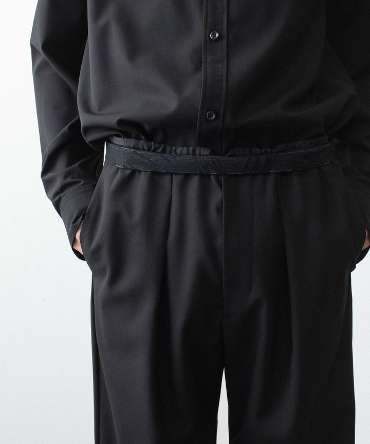 VEIN ヴェインの3/60 HIGH TWIST WOOL TRO EASY TROUSERS - BLACKの公式通販サイトsession福岡セレクトショップ