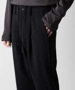 画像をギャラリービューアに読み込む, ATTACHMENT アタッチメントのPE STRETCH DOUBLE CLOTH REGULAR FIT EASY TROUSERS - BLACK 公式通販サイトsession福岡セレクトショップ
