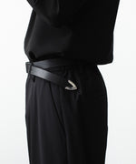 画像をギャラリービューアに読み込む, ATTACHMENT アタッチメントのCOW LEATHER WESTERN BELT - BLACKの公式通販サイトsession福岡セレクトショップ
