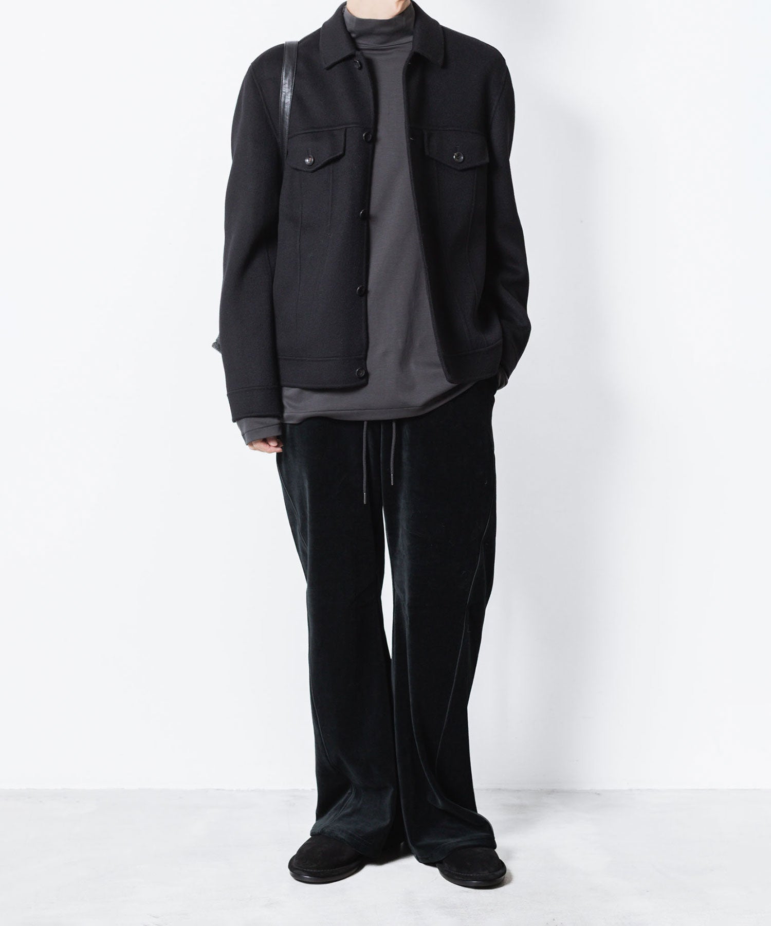 ATTACHMENT アタッチメントのCO/PE VELOR JERSEY TRACK JACKET - BLACKの公式通販サイトsession福岡セレクトショップ