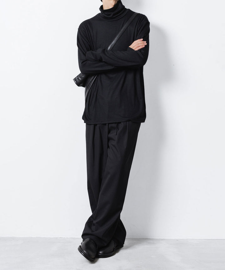 ATTACHMENT アタッチメントの1/60 WOOL SMOOTH HIGH NECK TURTLE L/S TEE - BLACKの公式通販サイトsession福岡セレクトショップ