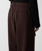 画像をギャラリービューアに読み込む, ATTACHMENT アタッチメントのPE STRETCH DOUBLE CLOTH BELTED TAPERED FIT TROUSERS - BROWN 公式通販サイトsession福岡セレクトショップ
