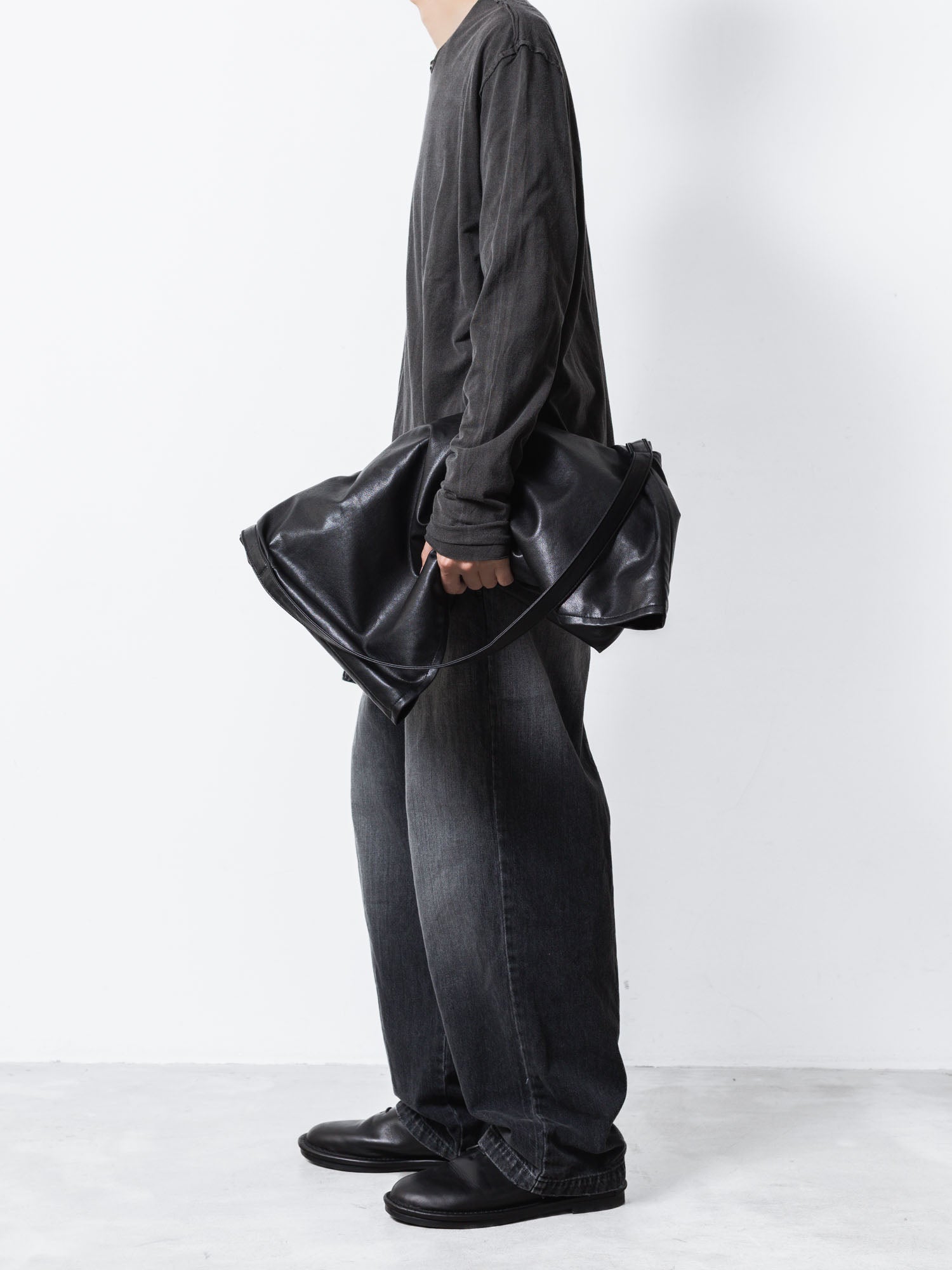 ATTACHMENT アタッチメントの80/2 PIMA CO JERSEY SLIM FIT LAYERED L/S TEE - X.BLACKの公式通販サイトsession福岡セレクトショップ