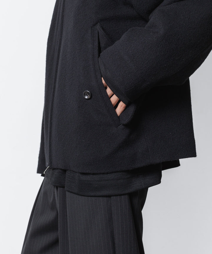 ATTACHMENT アタッチメントのWOOL SHAGGY PADDING HOODED JACKET - BLACKの公式通販サイトsession福岡セレクトショップ