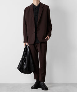 ATTACHMENT アタッチメントのPE STRETCH DOUBLE CLOTH REGULAR FIT EASY TROUSERS - BROWN 公式通販サイトsession福岡セレクトショップ