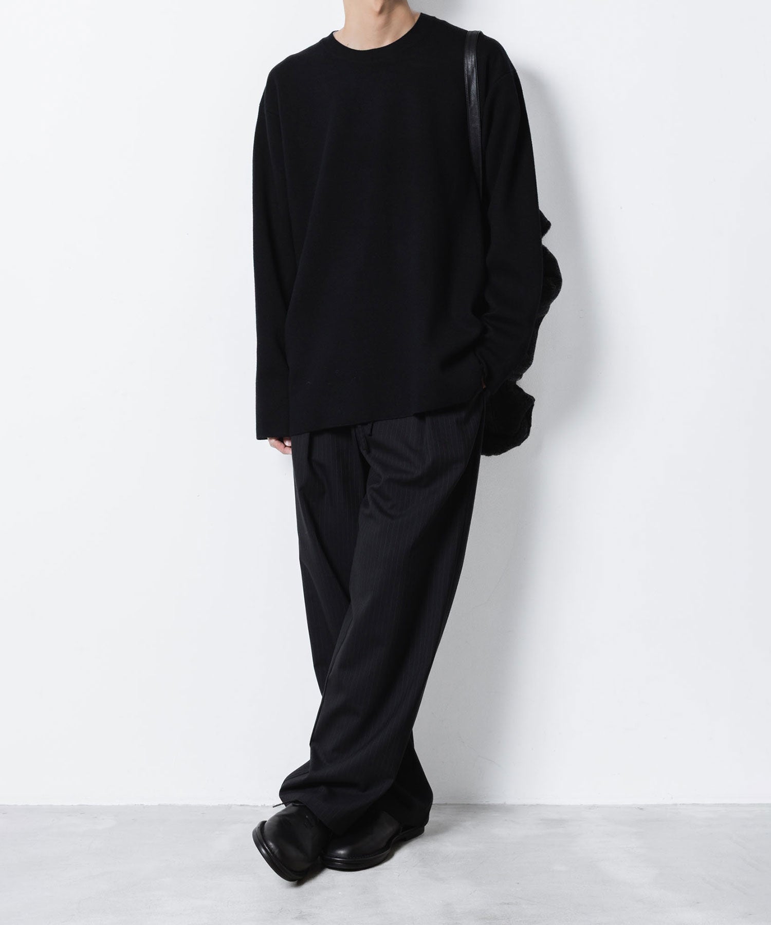 ATTACHMENT アタッチメントのWOxPE DOUBLE FACE KNIT CREW NECK PULLOVER - BLACKの公式通販サイトsession福岡セレクトショップ