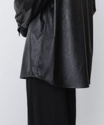 画像をギャラリービューアに読み込む, VEIN-ヴェイン SYNTHETIC LEATHER L/S SHIRTのBLACK 公式通販サイトsession福岡セレクトショップ
