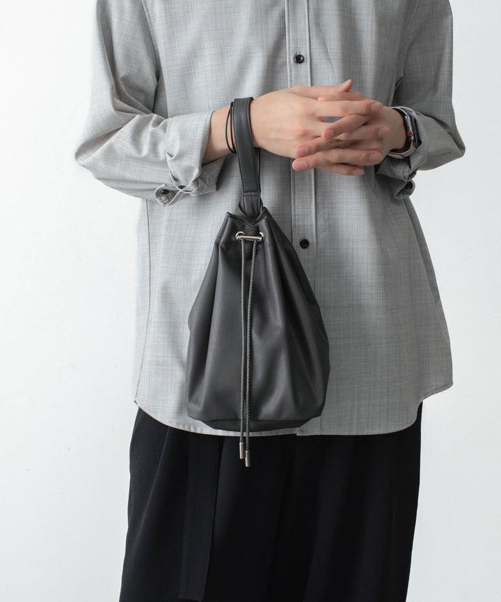 ATTACHMENT / EXCLUSIVE ITEMアタッチメントのSYNTHETIC LEATHER SMALL BUCKET BAG - GRAYの公式通販サイトsession福岡セレクトショップ