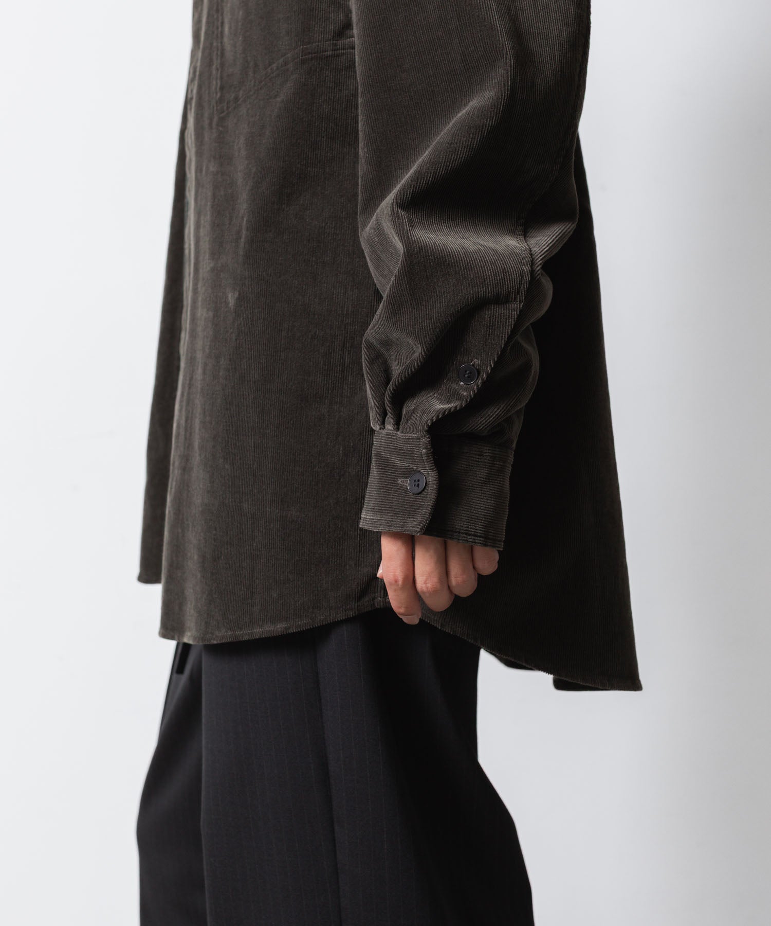 VEIN ヴェインのFINX CO CORDUROY L/S SHIRT - D.GRAYの公式通販サイトsession福岡セレクトショップ