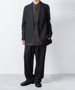 画像をギャラリービューアに読み込む, ATTACHMENT アタッチメントのT/W/SI STRETCH GABARDINE 1TUCK EASY TROUSERS - S.BLACKの公式通販サイトsession福岡セレクトショップ
