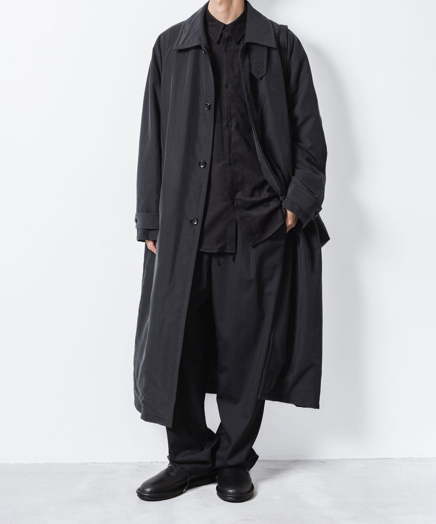 VEIN ヴェインのFIBRIL POPLIN PADDING BALMACAAN COAT - BLACKの公式通販サイトsession福岡セレクトショップ