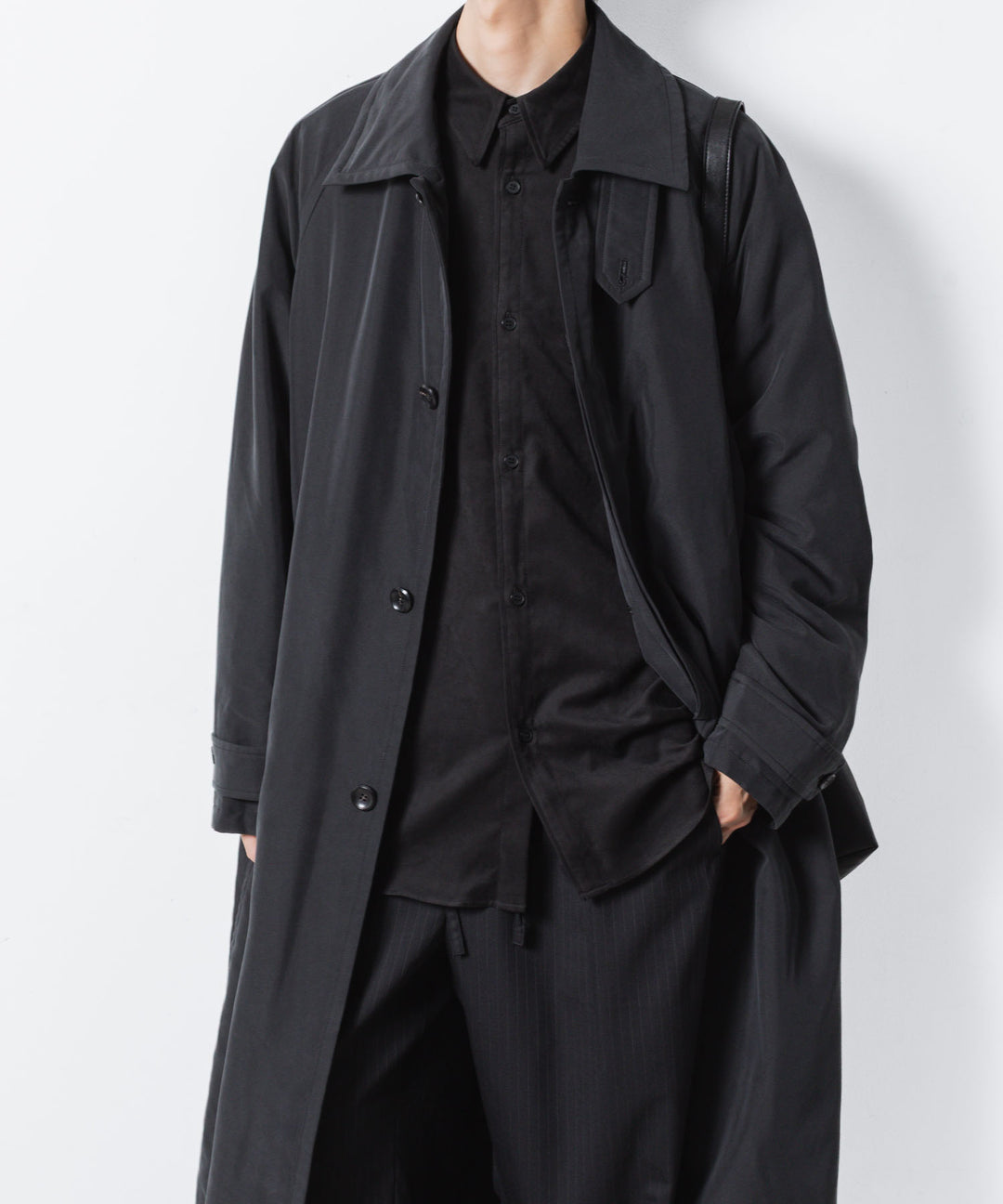 VEIN ヴェインのFIBRIL POPLIN PADDING BALMACAAN COAT - BLACKの公式通販サイトsession福岡セレクトショップ