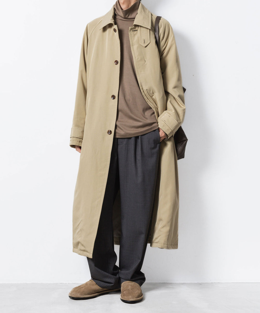 VEIN ヴェインのFIBRIL POPLIN PADDING BALMACAAN COAT - L.BEIGEの公式通販サイトsession福岡セレクトショップ