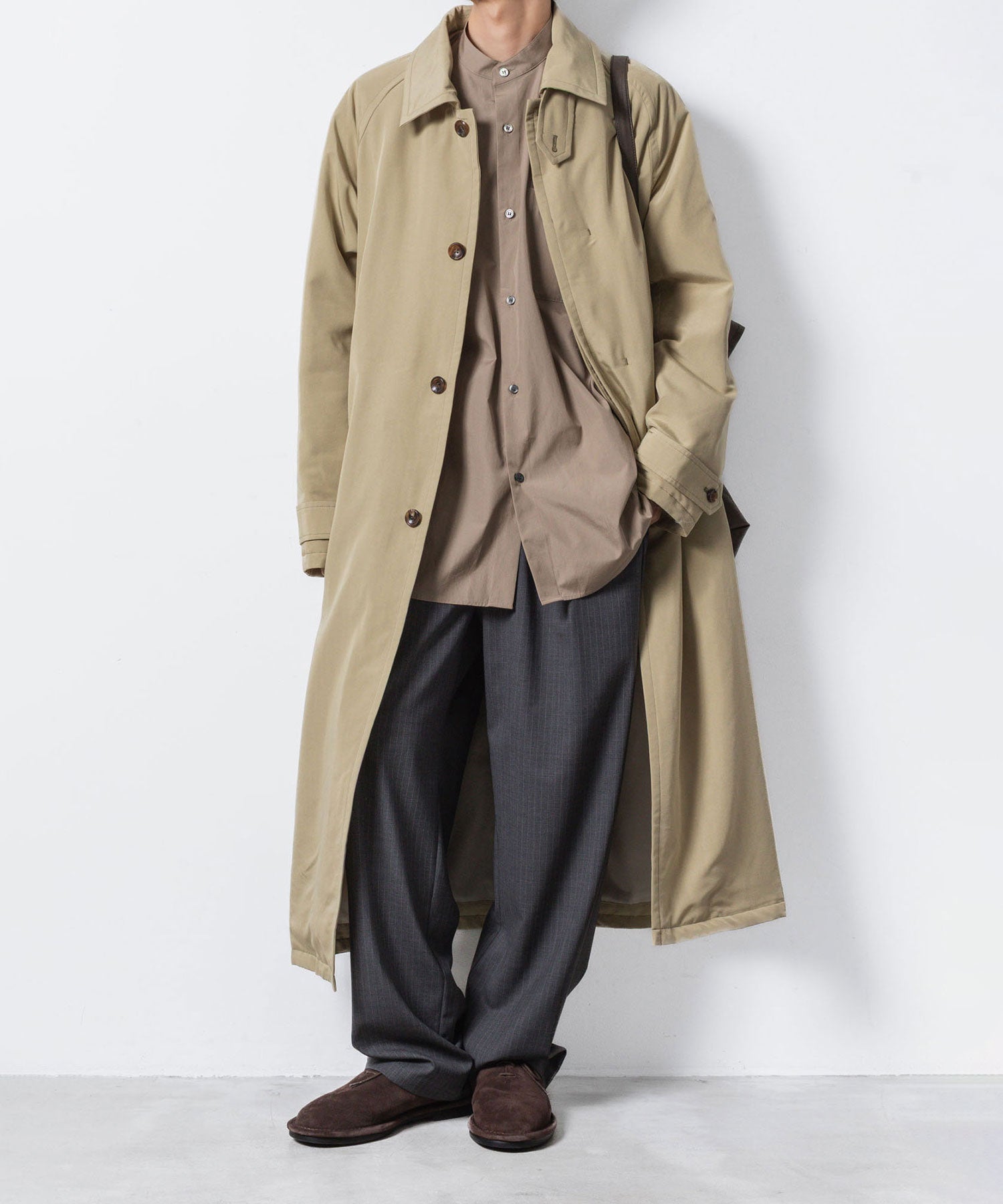 VEIN ヴェインのFIBRIL POPLIN PADDING BALMACAAN COAT - L.BEIGEの公式通販サイトsession福岡セレクトショップ
