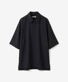 【 ATTACHMENT / EXCLUSIVE ITEM 】PE LIGHT TROPICAL DOLMAN SLEEVE REGULAR COLLAR SHIRT S/S - BLACK