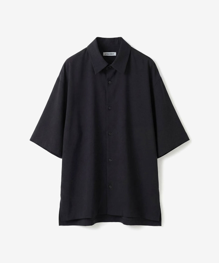 ATTACHMENT / EXCLUSIVE ITEMアタッチメントのPE LIGHT TROPICAL DOLMAN SLEEVE REGULAR COLLAR SHIRT S/S - BLACKの公式通販サイトsession福岡セレクトショップ